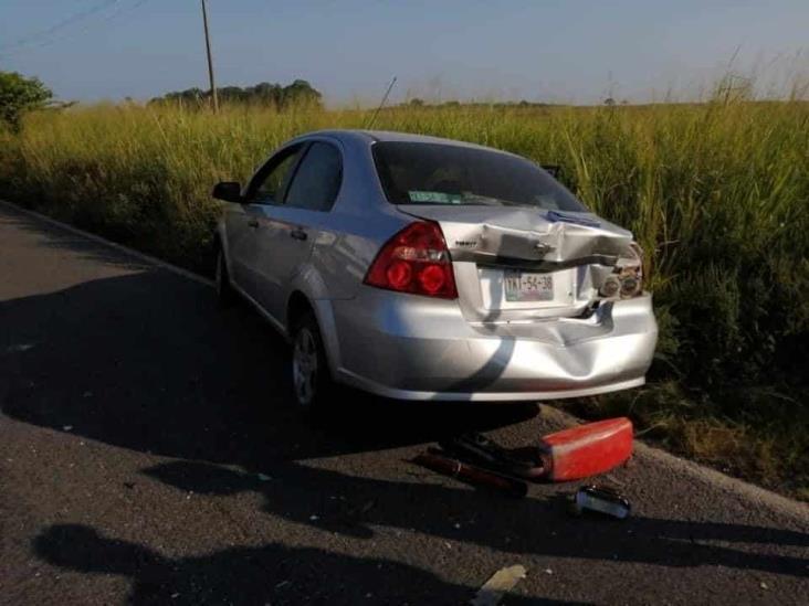 Se registra carambola de al menos 3 vehículos en carretera federal 180