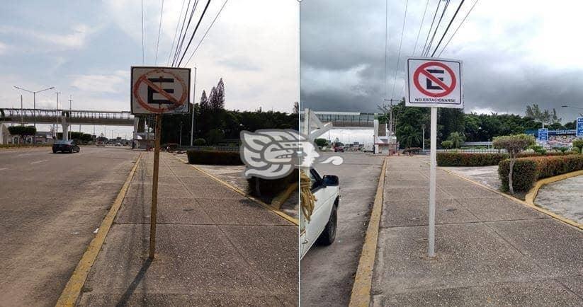 Instalaron señaléticas viales en el bulevar Institutos Tecnológicos 