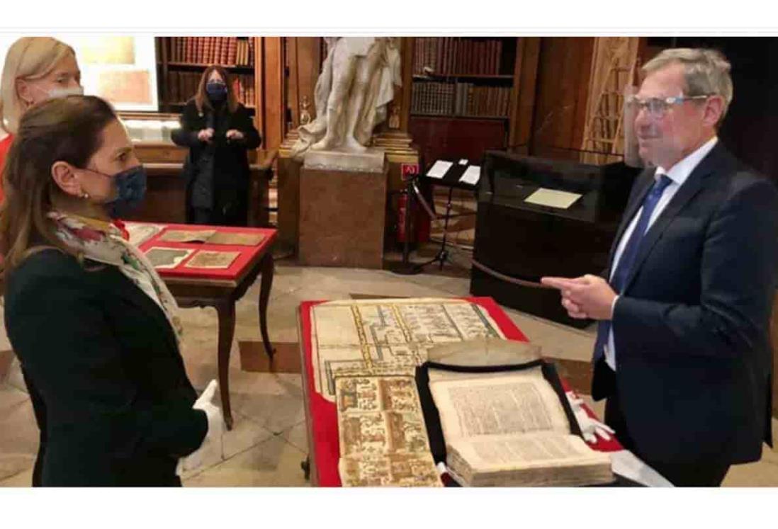 Beatriz Gutiérrez Müller anuncia convenio con Austria para acceder a acervo histórico