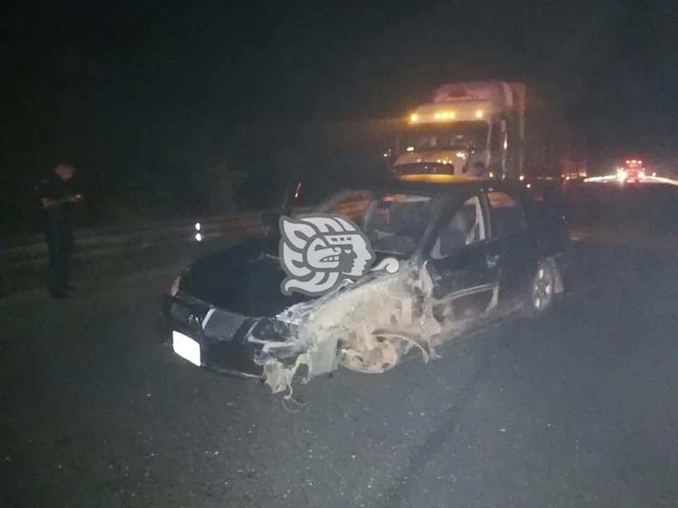 Aparatoso accidente sobre la carretera Las Choapas-Ocozocoautla