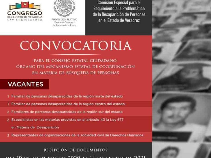 Emite Congreso convocatoria para nueve vacantes en el Consejo Estatal Ciudadano