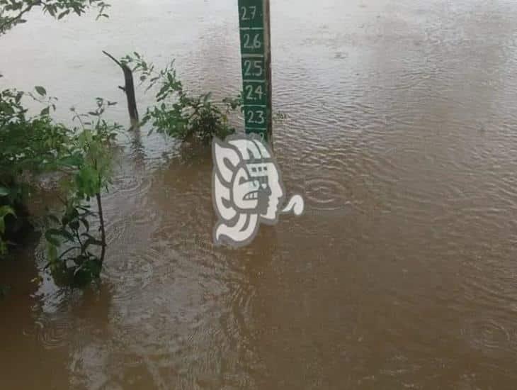 Monitorean nivel del río en Paso La Lajilla, en Cosoleacaque