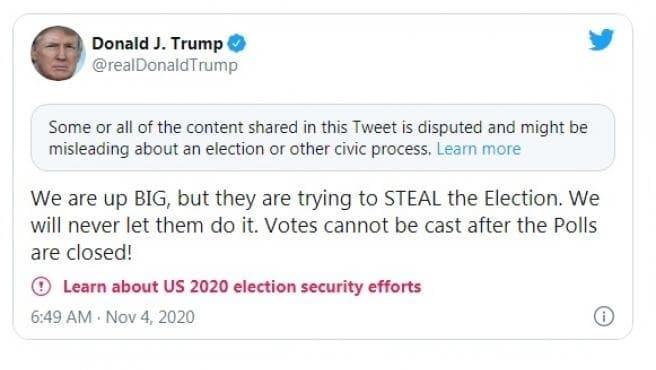 Twitter y Facebook ponen advertencias a publicaciones de Trump