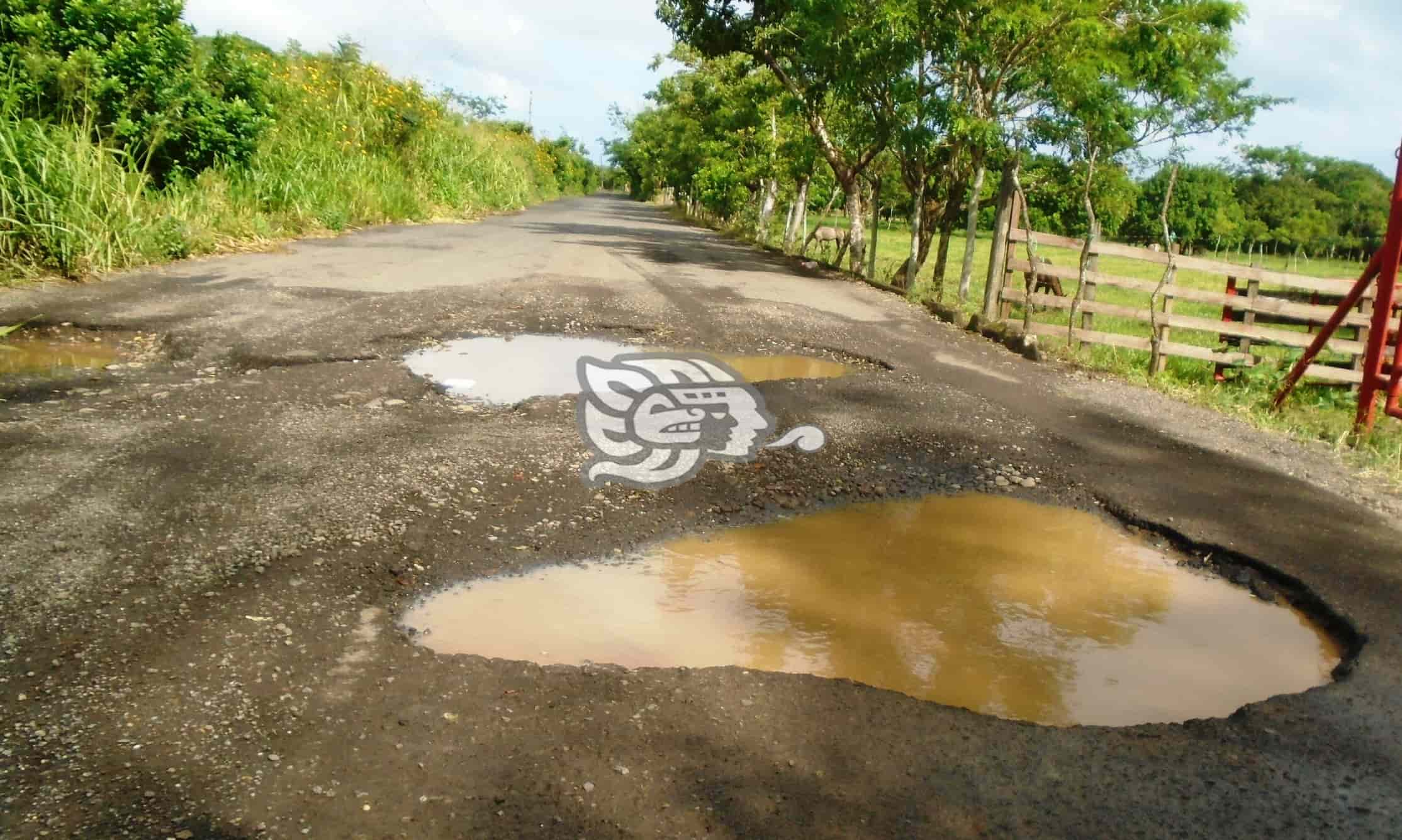 Con lluvias baches se vuelven cráteres en carreteras de la sierra