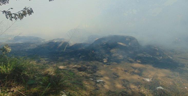 Se incendia basurero en Medellín de Bravo