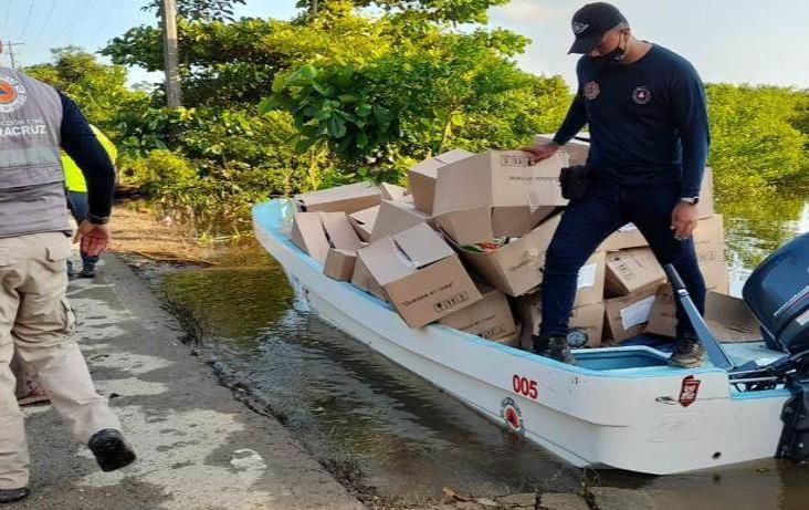 Siguen inundaciones al sur de Veracruz; comienzan a llegar apoyos: SPC