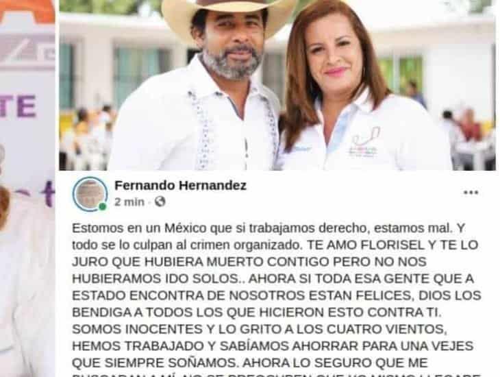 En redes sociales, deja mensaje esposo de alcaldesa de Jamapa