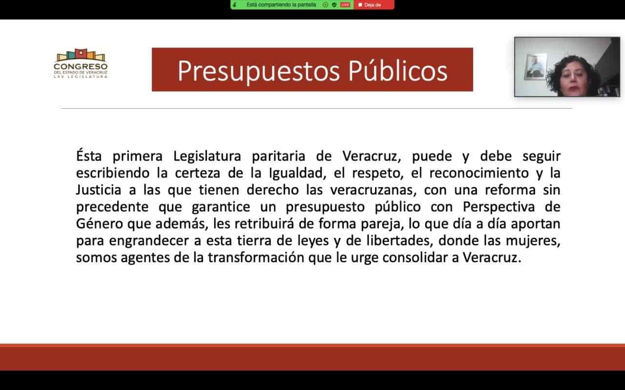 Legisladoras dialogan sobre presupuestos públicos con perspectiva de género