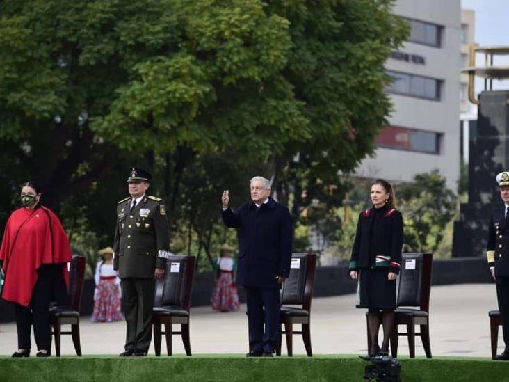 Encabeza AMLO ceremonia del 110 Aniversario de La Revolución Mexicana