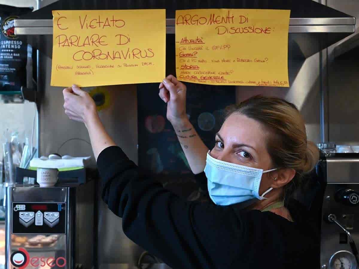 Bar de Roma prohíbe hablar de coronavirus