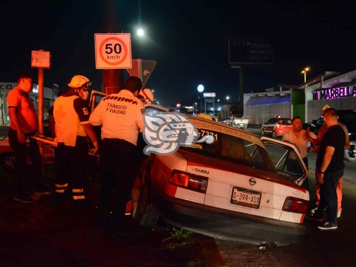 Se registra fuerte accidente en calles de Veracruz