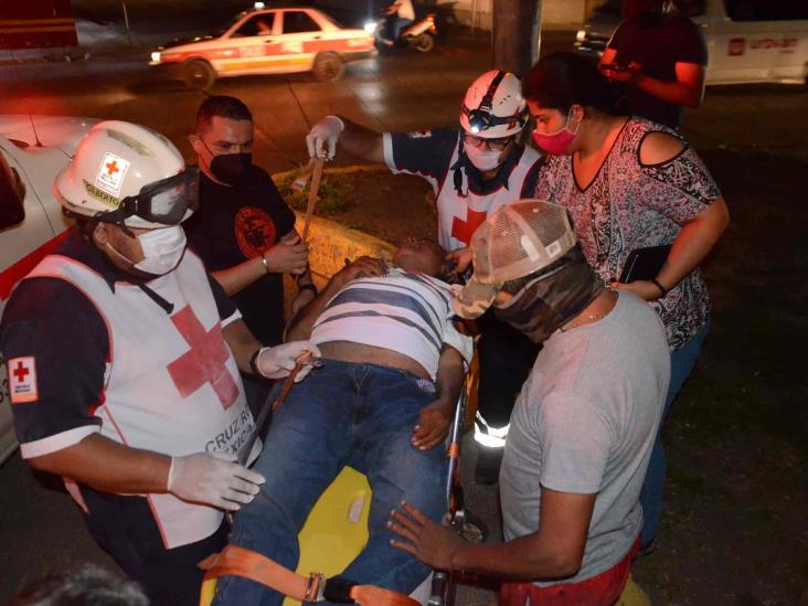 Se registra fuerte accidente en calles de Veracruz