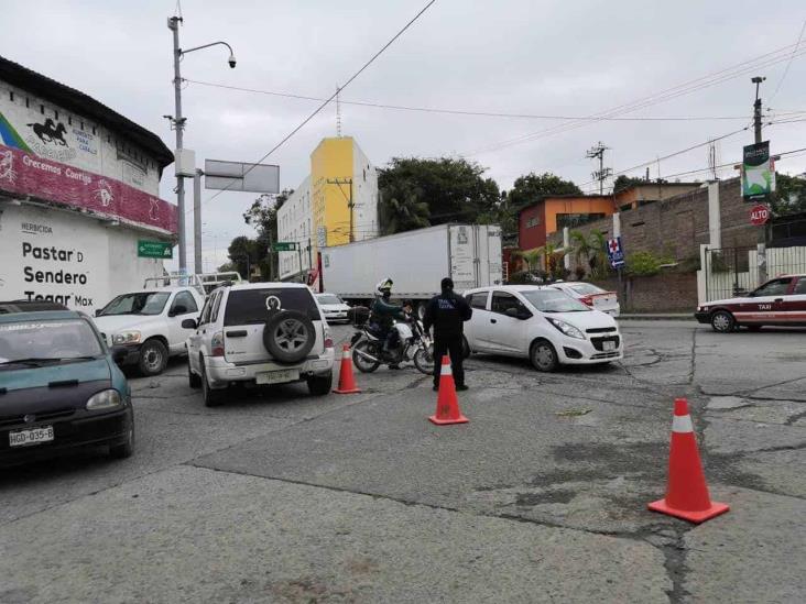 Por trabajos de rehabilitación, tránsito municipal  vigila vialidad en Tuxpan