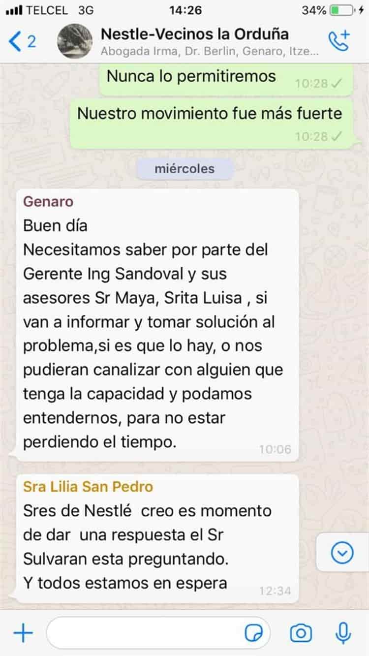 Reprochan en Coatepec incumplimiento de promesas de Nestlé