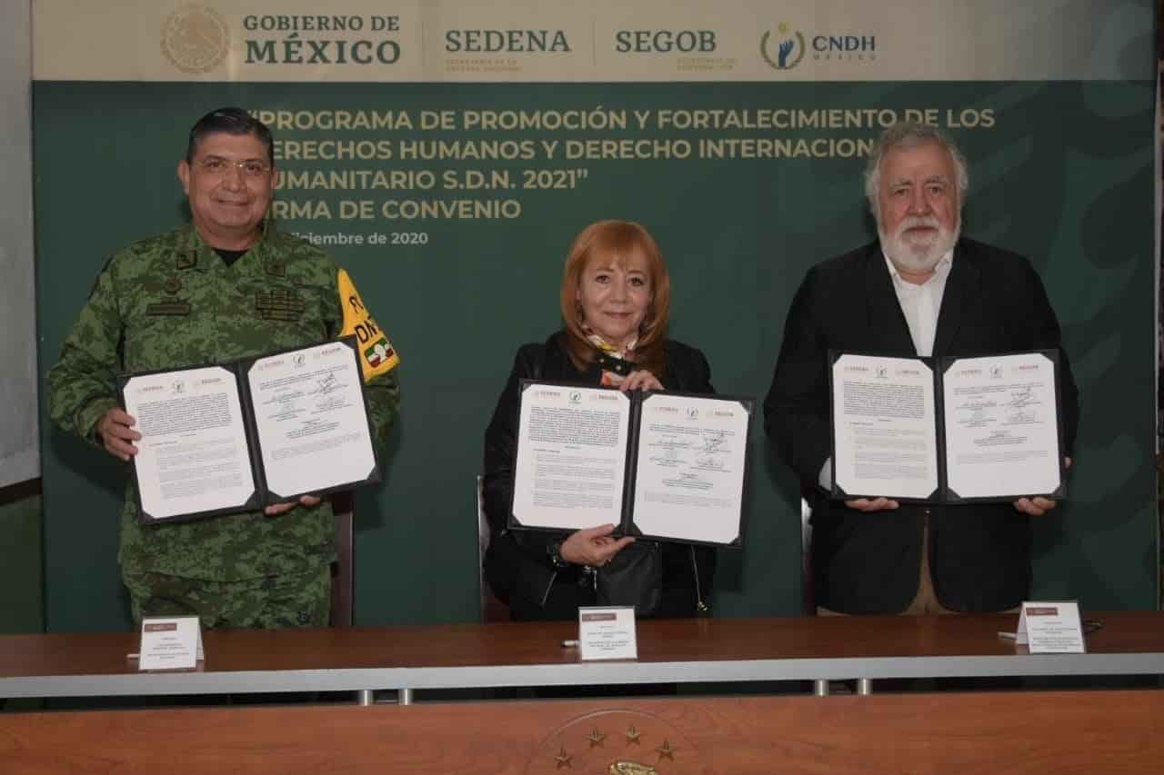 CNDH y Sedena firman Convenio de colaboración