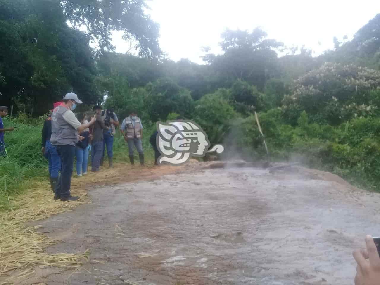 Recorre PC domo salino en Moloacán; descartan formación de un volcán 