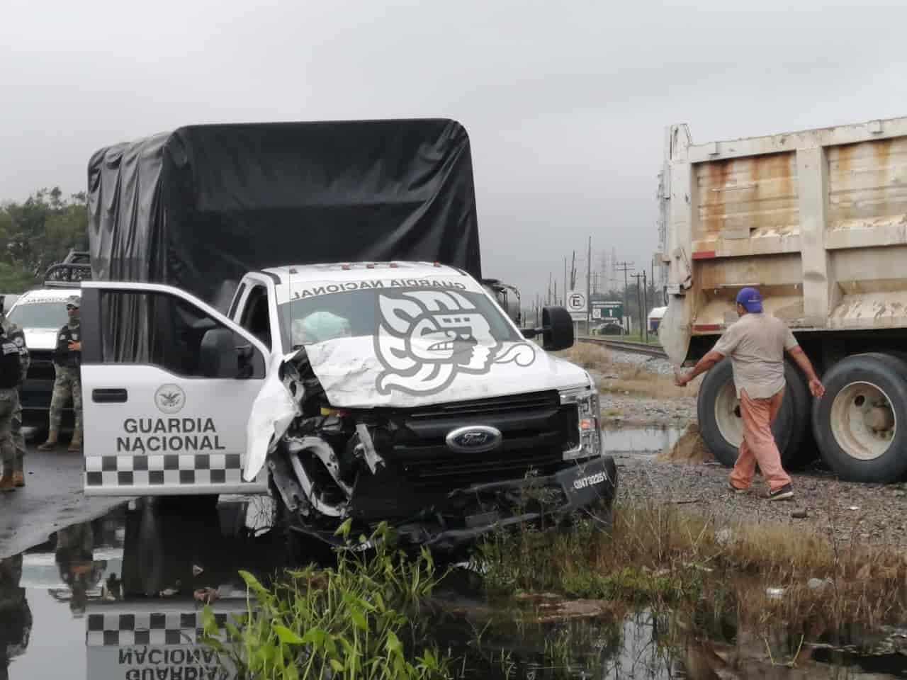 Elementos de la Guardia Nacional sufrieron accidente en la Costera del Golfo