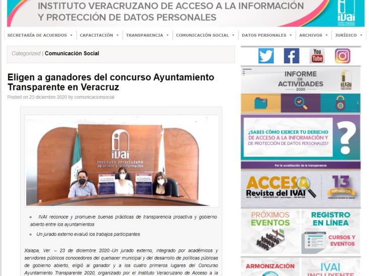 Coatzacoalcos gana Premio como Ayuntamiento Transparente de Veracruz