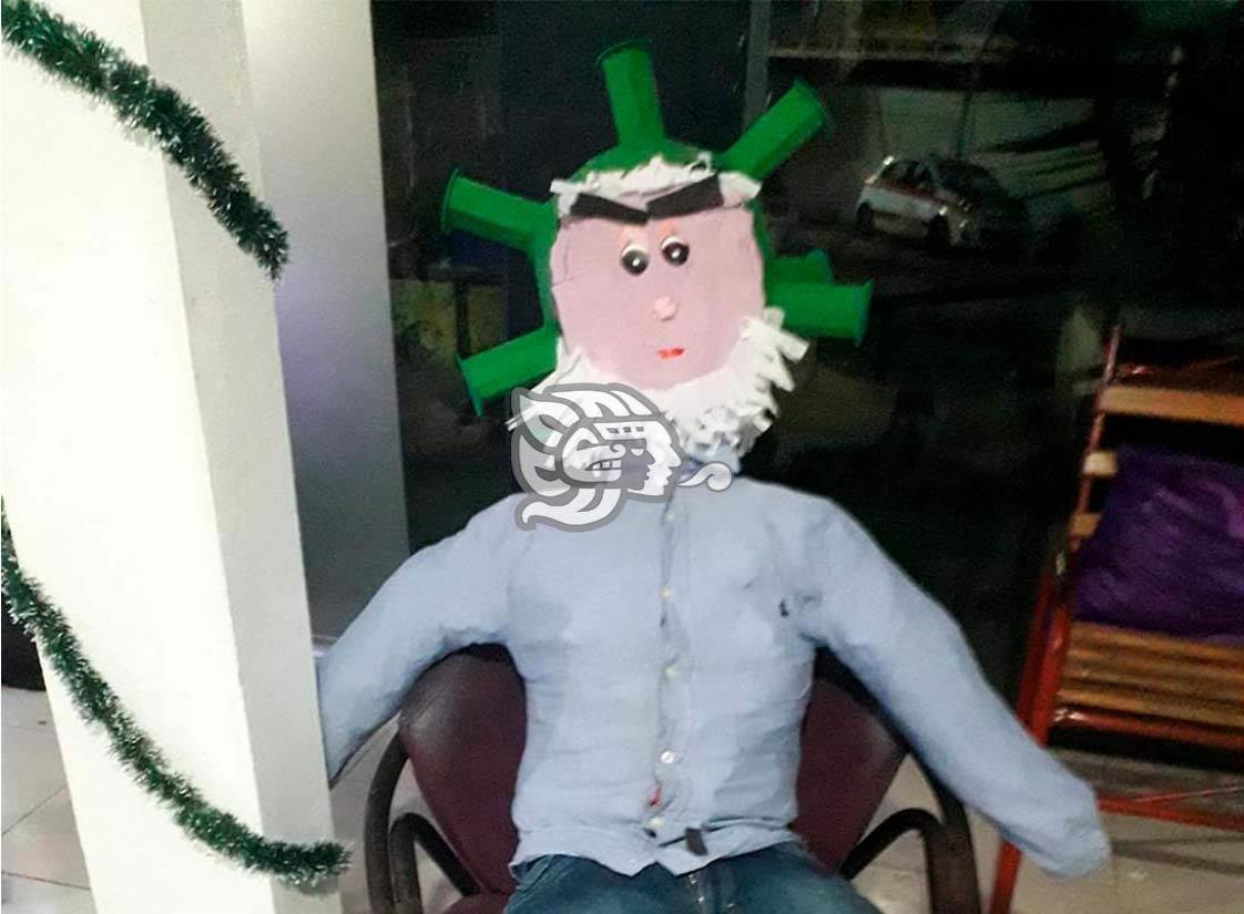 Queman al coronaviejo y reciben al primer bebé del año en Minatitlán