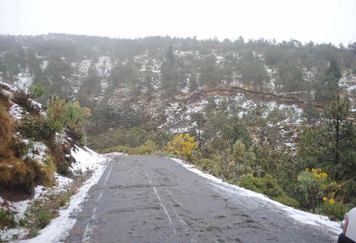 Ante aguanieve en Pico de Orizaba, visitantes ignoran disposiciones