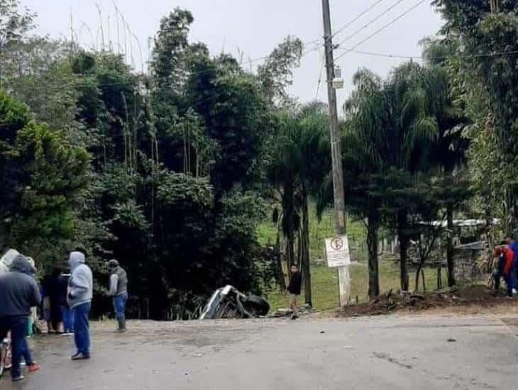 ¡Cuidado! Reportan accidente sobre la carretera Xalapa-Teocelo