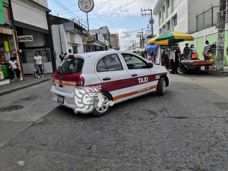 Temen taxistas de Tuxpan nuevo confinamiento por COVID-19