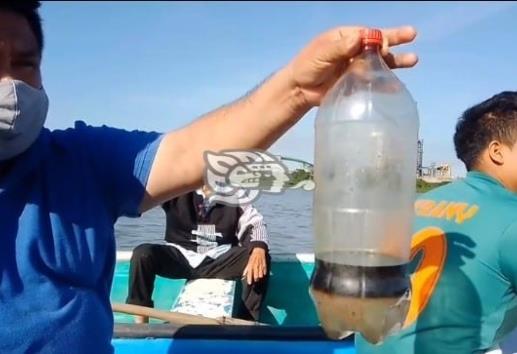 Perciben nuevo derrame de hidrocarburos en el río Coatzacoalcos