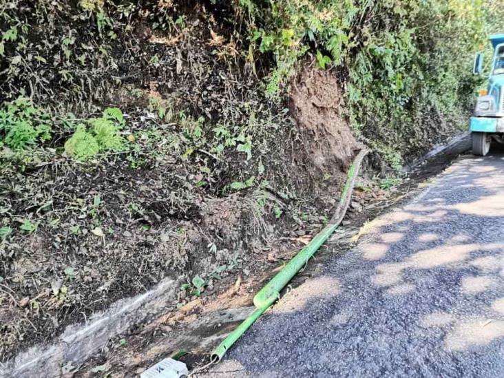 Torton se queda sin frenos en Zongolica