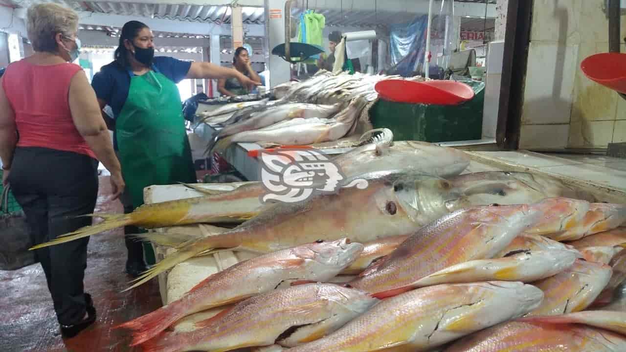 Ventas no mejoran en mercado de mariscos de Coatzacoalcos