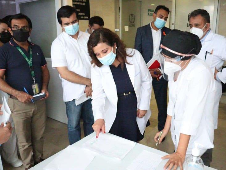 Supervisan autoridades del IMSS Veracruz Sur áreas covid