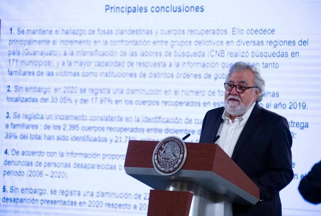 Disminuyen 22% denuncias por desaparición forzada en 2020