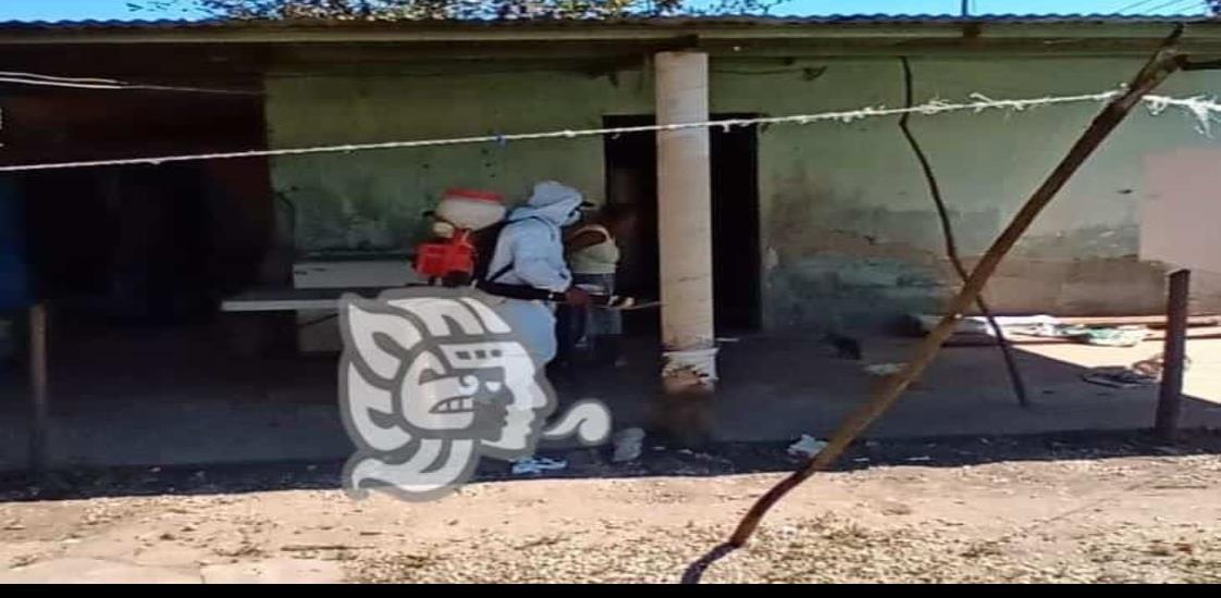 Por Covid aplica Texistepec jornada de desinfección en hogares y espacios públicos