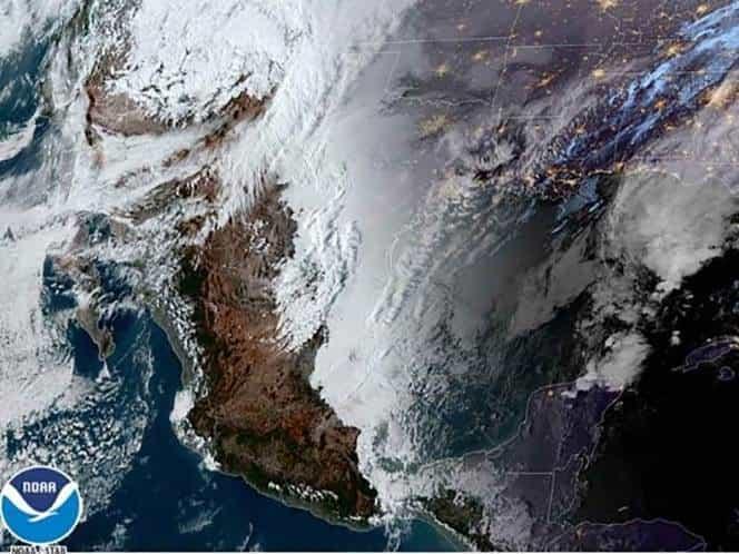 Así luce desde el espacio el vórtice polar que afecta EU y México