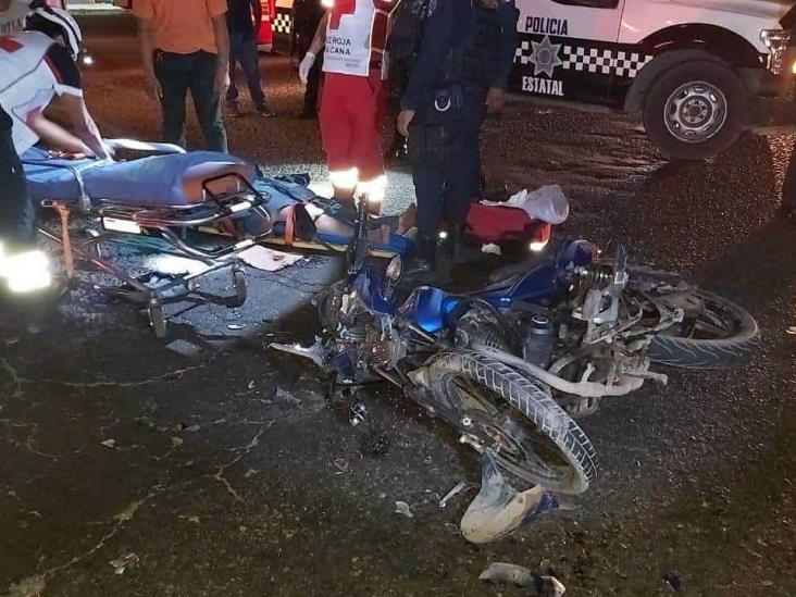 Conductor impacta a pareja motociclista sobre zona industrial de Tamsa