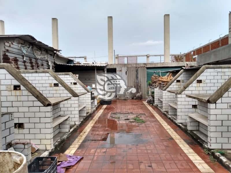 Mercado Polvorín, abandonado y en ruinas