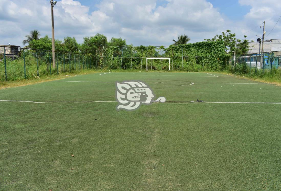 Delincuencia desmantela canchas sintéticas de Coatzacoalcos