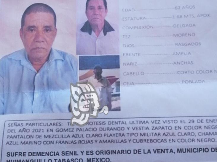 Desaparece don Eliomel, tras regresar de Durango a Coatzacoalcos