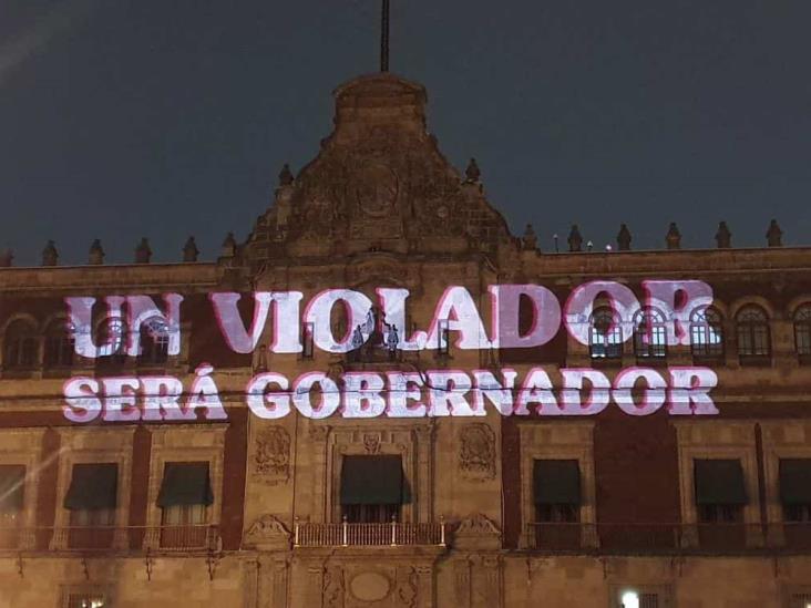 AMLO, date cuenta; feministas intervienen de nuevo en Palacio Nacional