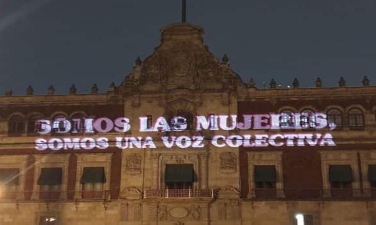 AMLO, date cuenta; feministas intervienen de nuevo en Palacio Nacional