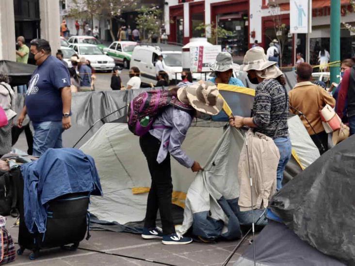 Vuelven Los 400 Pueblos; preparan campamento en centro de Xalapa