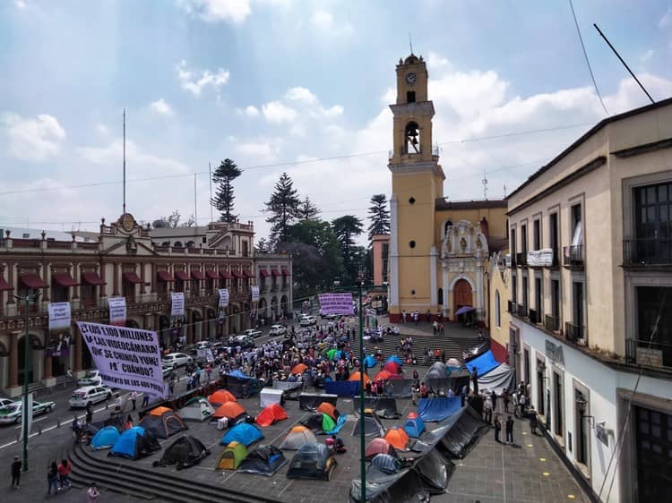 Vuelven Los 400 Pueblos; preparan campamento en centro de Xalapa