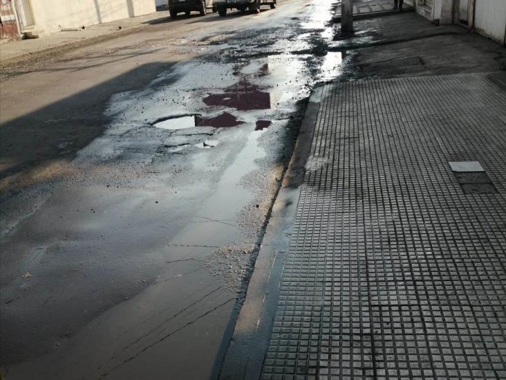 Pésimas condiciones en calles del centro de Veracruz