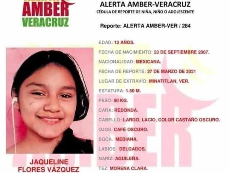 Alerta Amber por desaparición de menor en Minatitlán