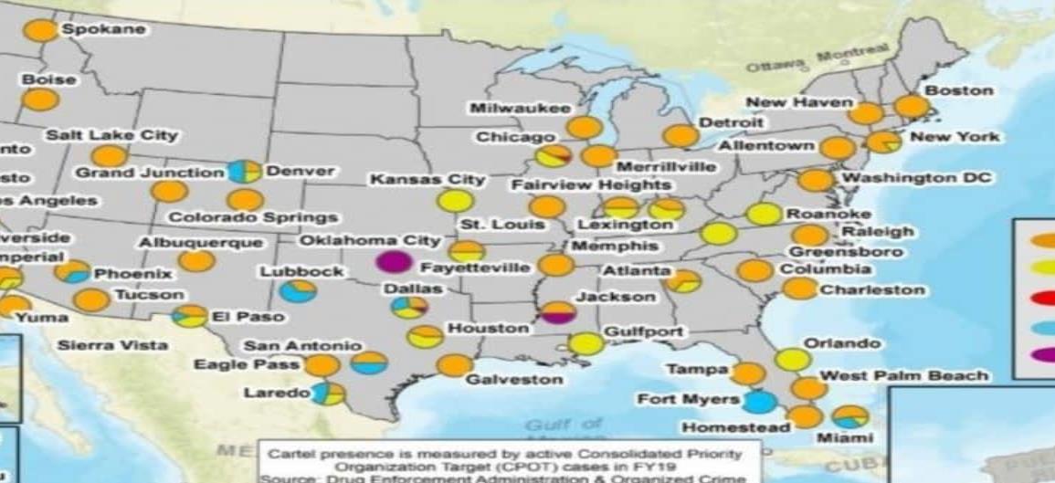 CNJG y Cártel de Sinaloa lideran la expansión de tráfico de droga en EU