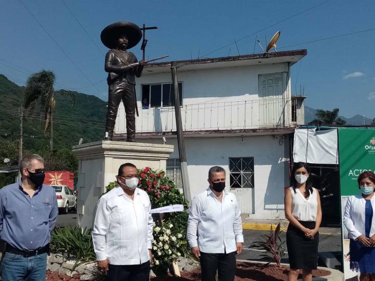 Autoridades orizabeñas rinden homenaje a Emiliano Zapata