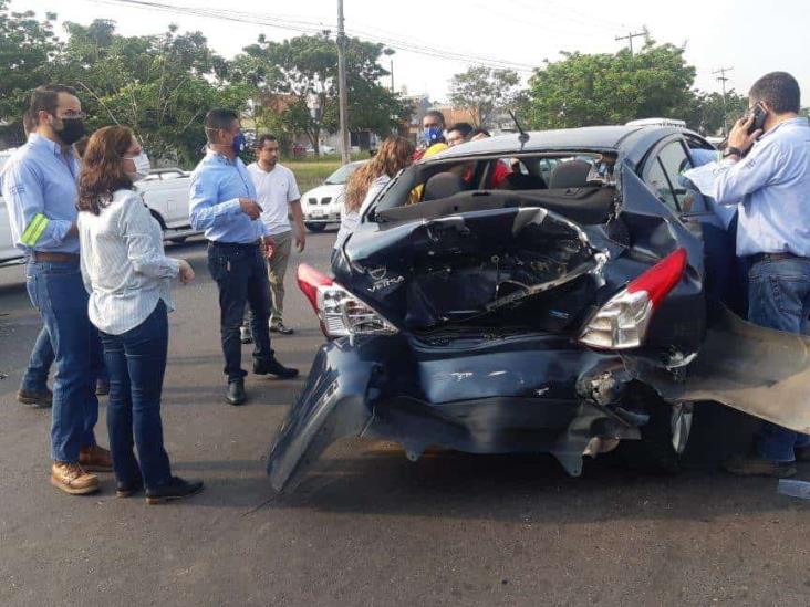 Se registra fuerte accidente en Veracruz; deja una persona herida