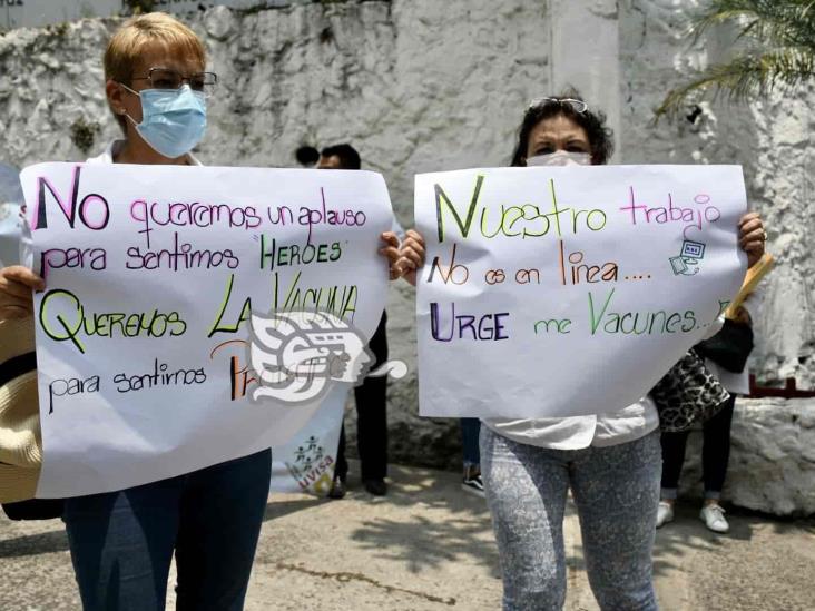 De nuevo personal de Salud de Veracruz protesta por no recibir vacuna anti covid