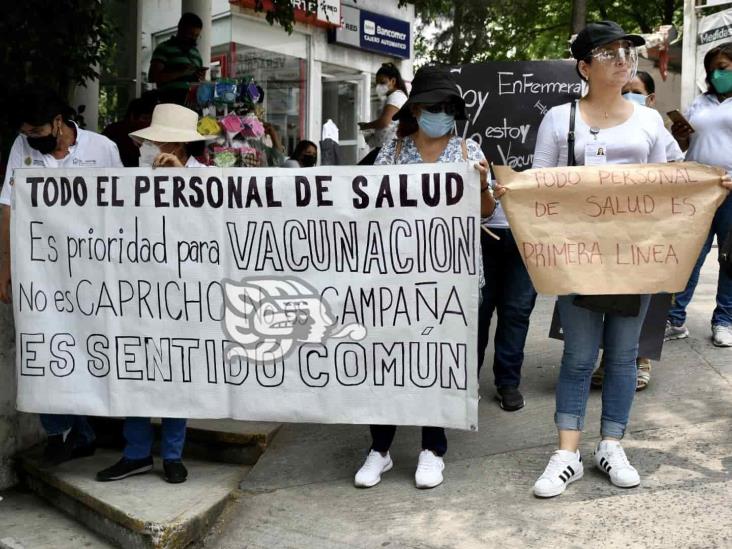 De nuevo personal de Salud de Veracruz protesta por no recibir vacuna anti covid