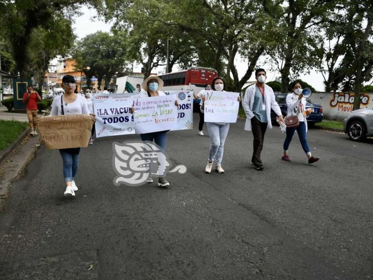 De nuevo personal de Salud de Veracruz protesta por no recibir vacuna anti covid