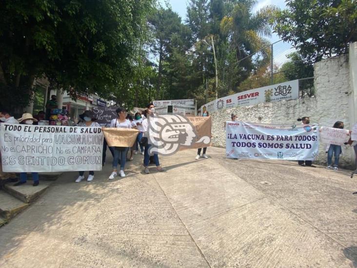 De nuevo personal de Salud de Veracruz protesta por no recibir vacuna anti covid